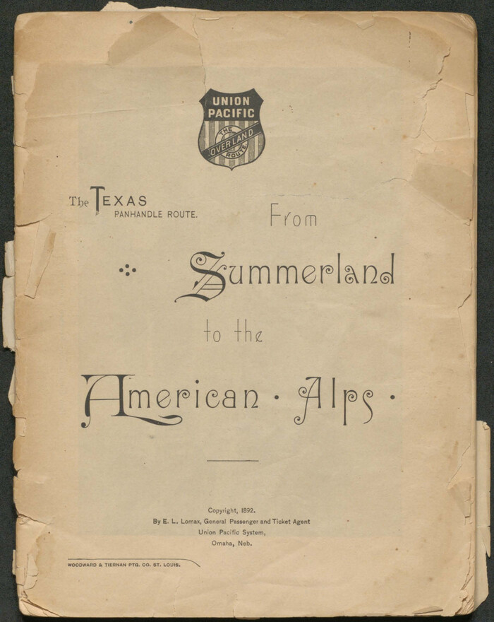96584, The Texas Panhandle Route from Summerland to the American Alps, Cobb Digital Map Collection