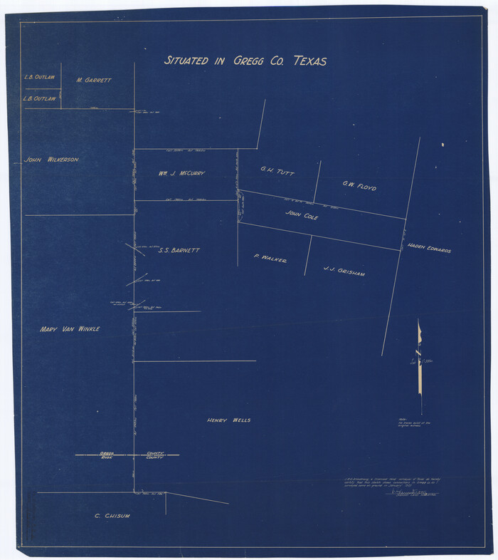 9026, Gregg County Rolled Sketch RGA, General Map Collection