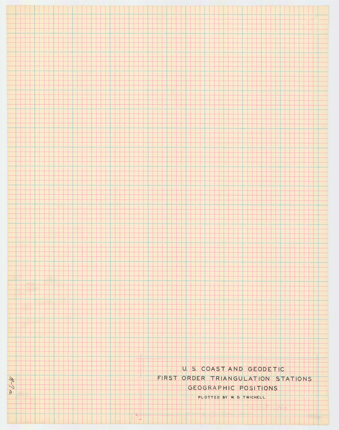92044, U. S. Coast and Geodetic First Order Triangulation Stations Geographic Positions Plotted by W. D. Twichell