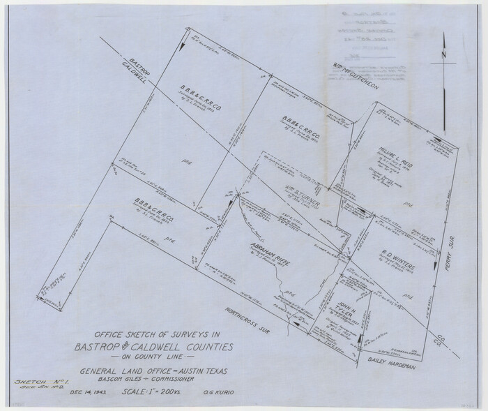 10320, Bastrop County Sketch File 9, General Map Collection
