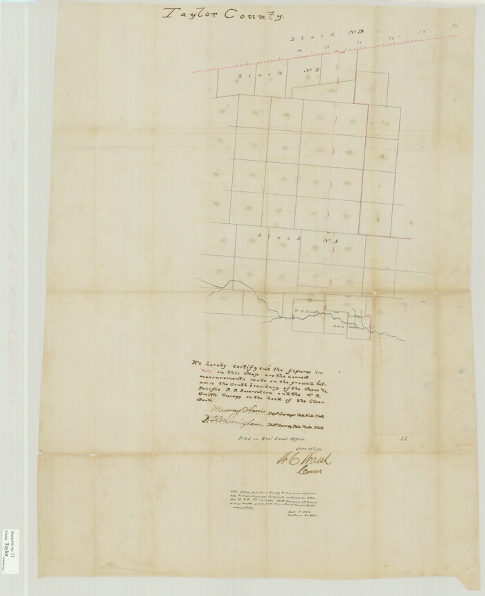 10384, Taylor County Sketch File 11, General Map Collection