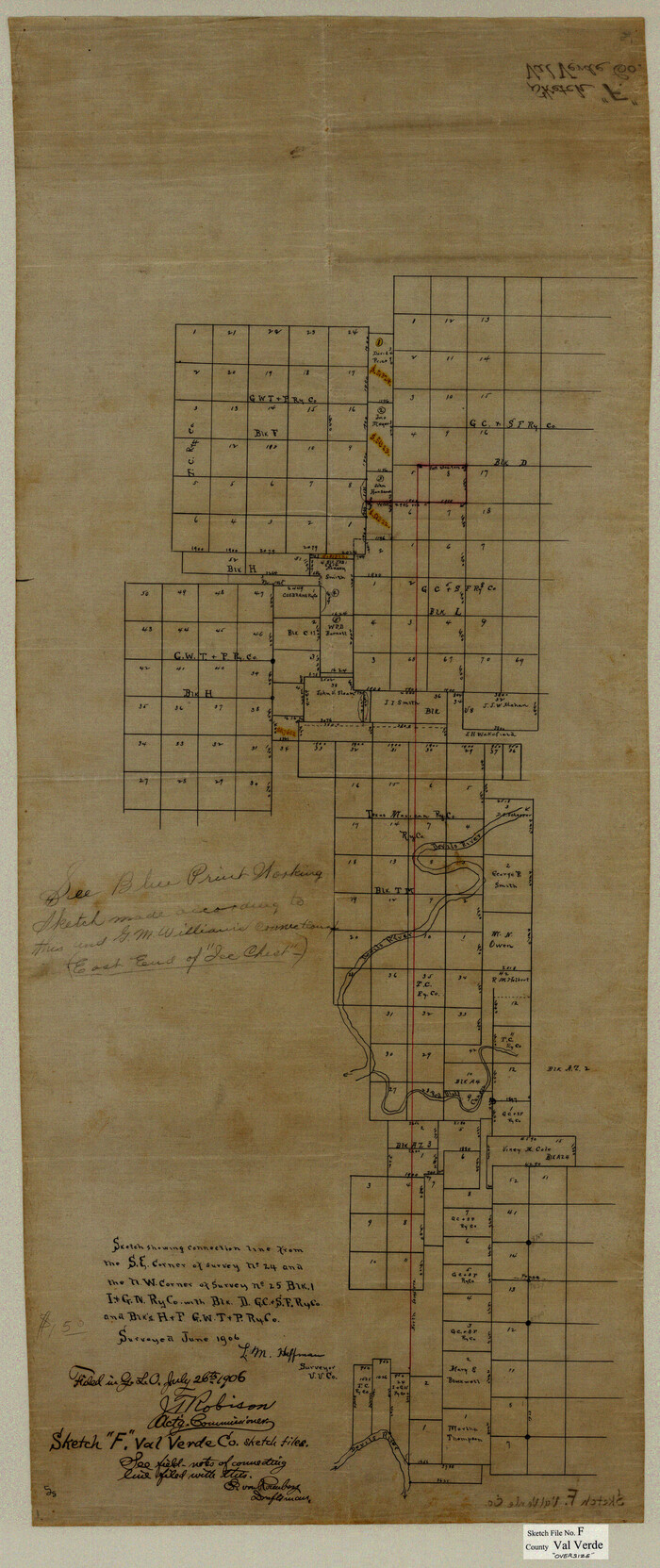 10423, Val Verde County Sketch File F, General Map Collection