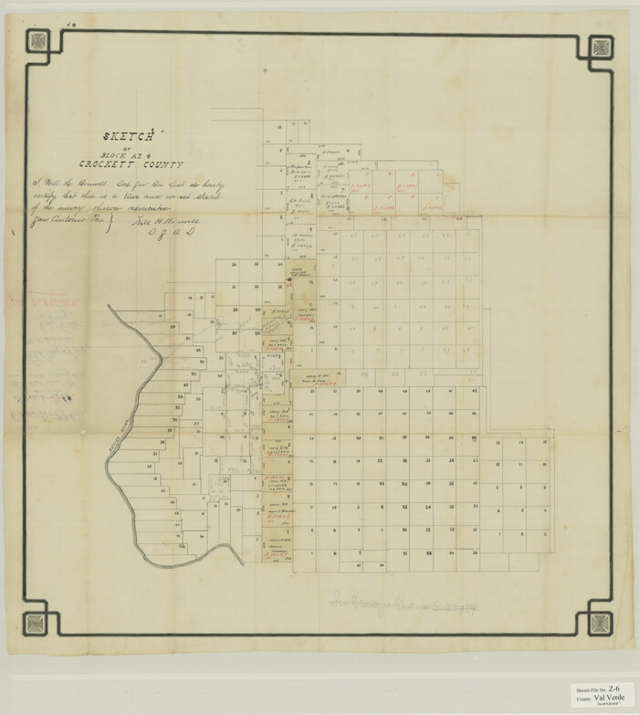 10425, Val Verde County Sketch File Z6, General Map Collection