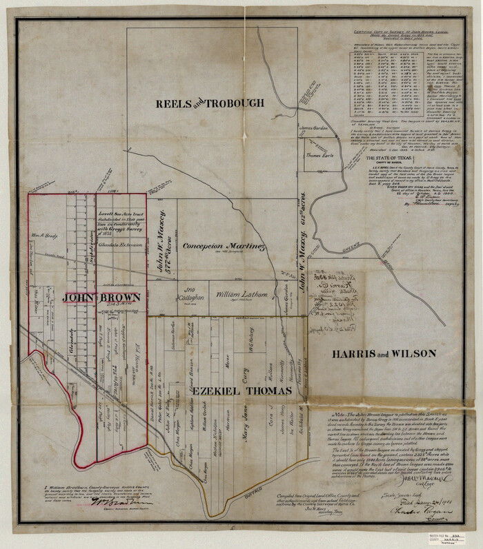 10478, Harris County Sketch File 33a, General Map Collection