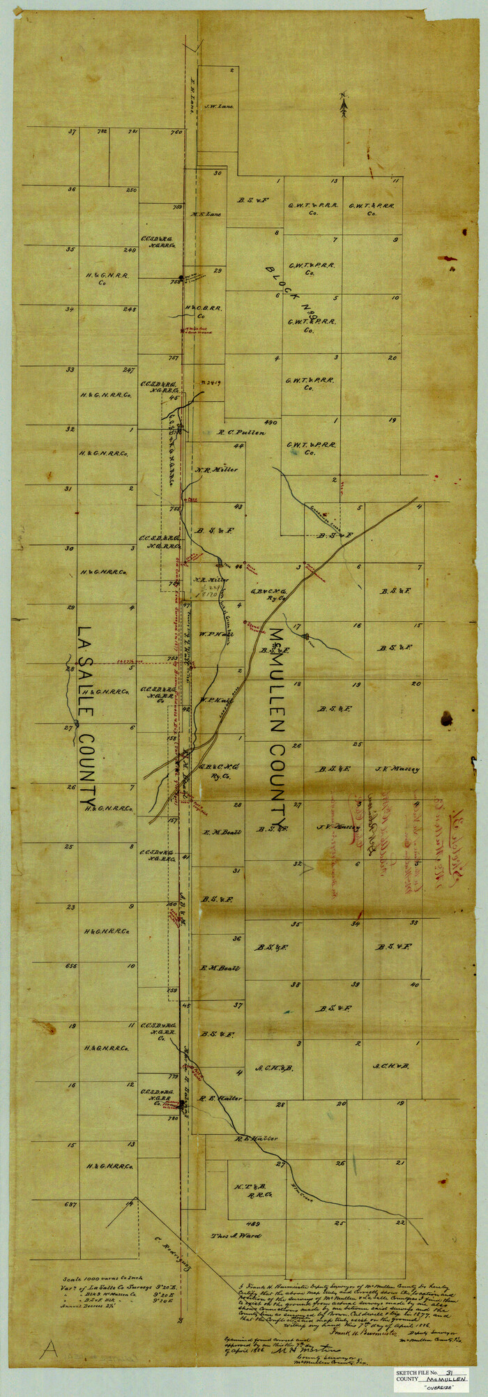 10541, McMullen County Sketch File 31, General Map Collection