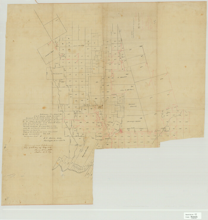 10592, Runnels County Sketch File 12, General Map Collection