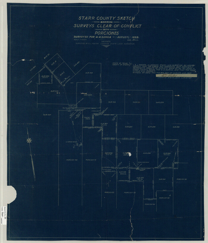 10607, Starr County Sketch File 26, General Map Collection
