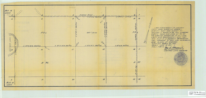 10811, Andrews County Sketch File 11, General Map Collection