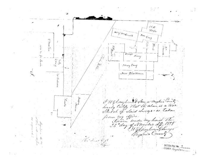 10813, Angelina County Sketch File 9, General Map Collection