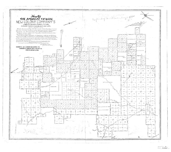 10829, Archer County Sketch File 19, General Map Collection
