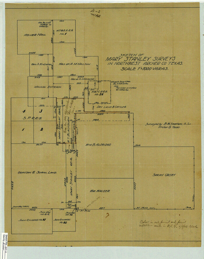 10835, Archer County Sketch File 28-2, General Map Collection