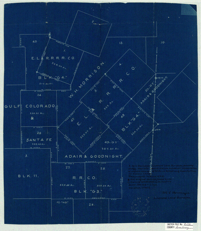 10853, Armstrong County Sketch File A-11, General Map Collection