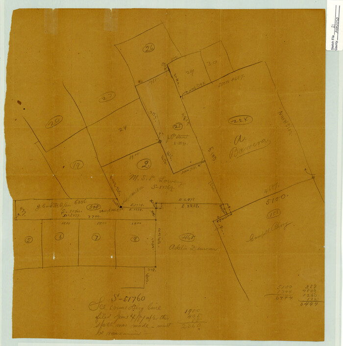 10859, Atascosa County Sketch File 21, General Map Collection