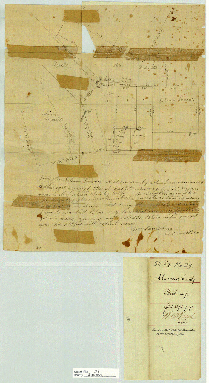 10863, Atascosa County Sketch File 29, General Map Collection