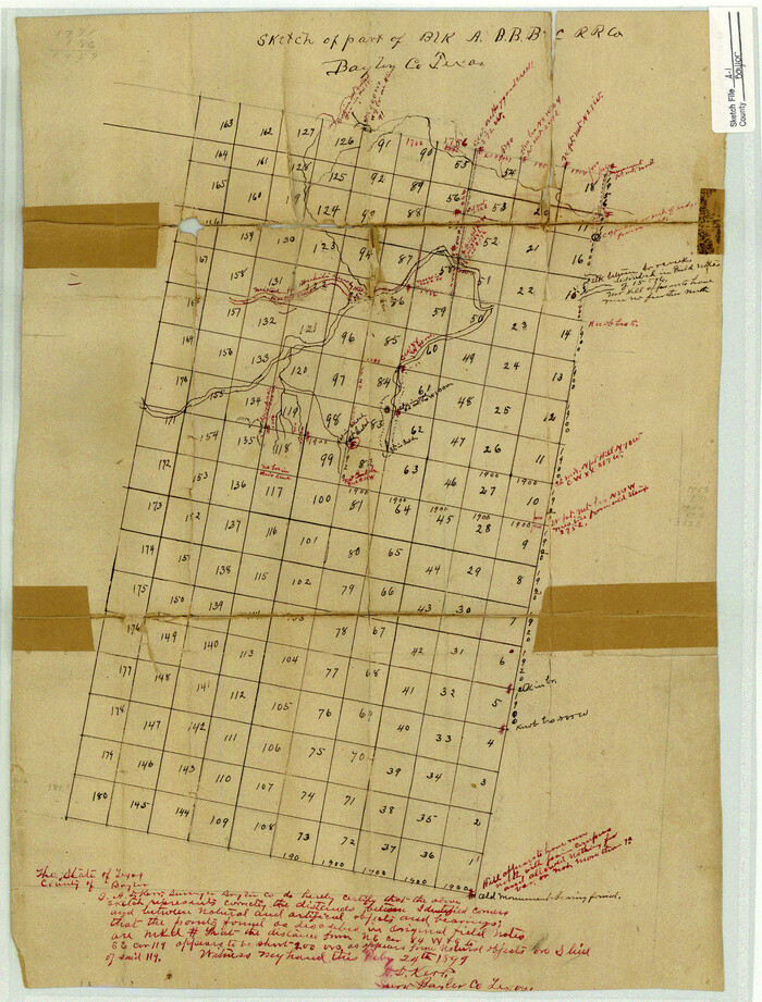 10911, Baylor County Sketch File A1, General Map Collection