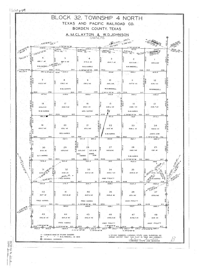 10936, Borden County Sketch File 10b, General Map Collection