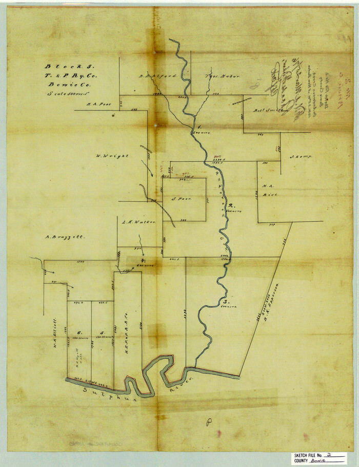 10940, Bowie County Sketch File 2, General Map Collection