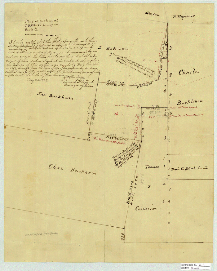 10942, Bowie County Sketch File 6c, General Map Collection