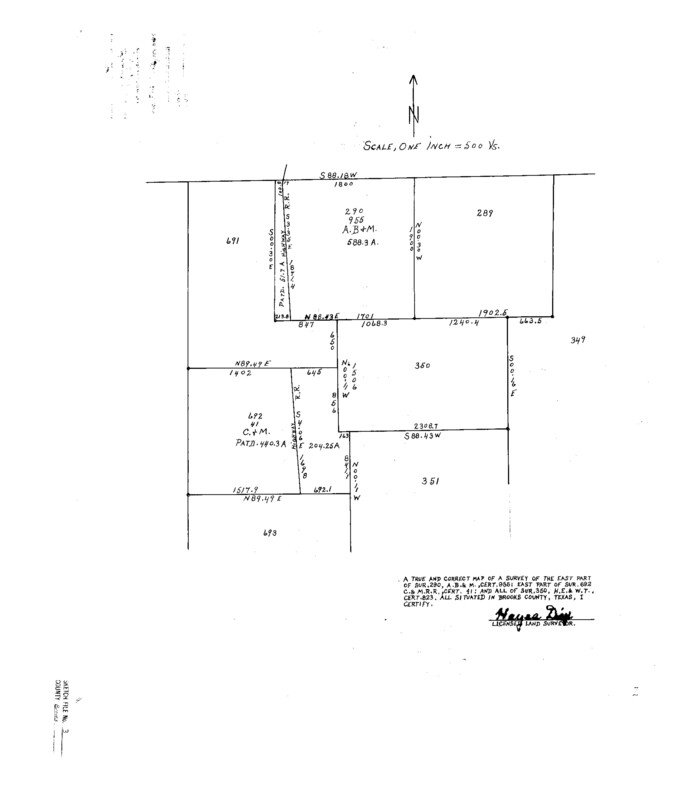 11016, Brooks County Sketch File 3, General Map Collection