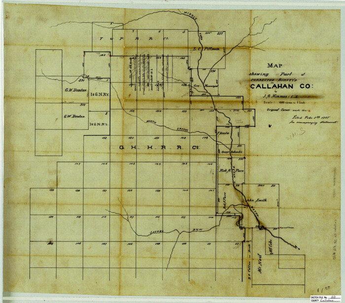 11039, Callahan County Sketch File 10, General Map Collection