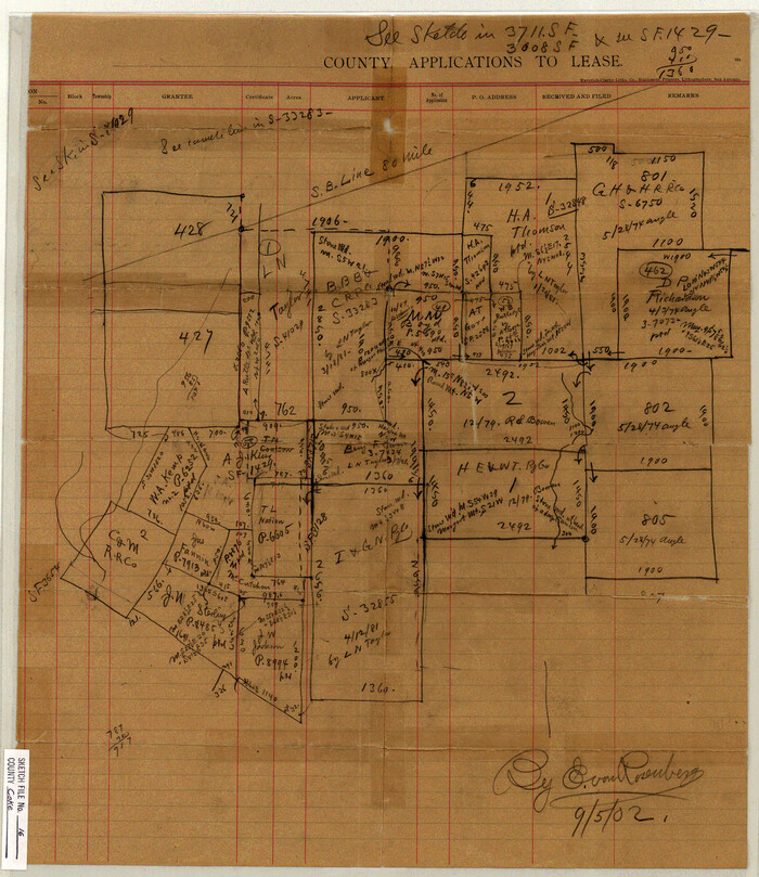 11108, Coke County Sketch File 16, General Map Collection