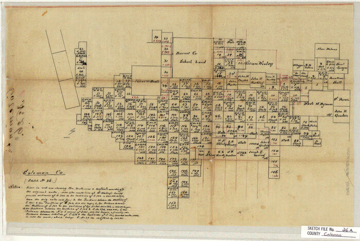 11120, Coleman County Sketch File 26a, General Map Collection