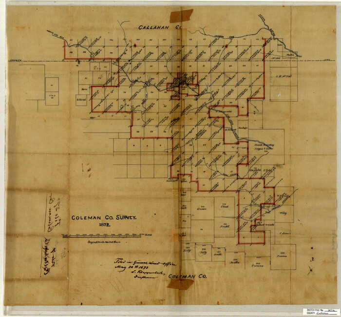 11121, Coleman County Sketch File 27a, General Map Collection