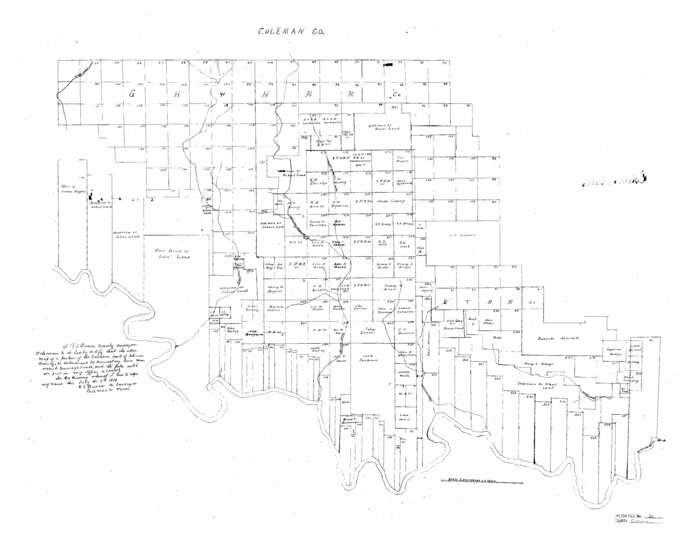 11122, Coleman County Sketch File 36, General Map Collection