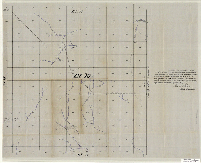 11128, Collingsworth County Sketch File 1, General Map Collection