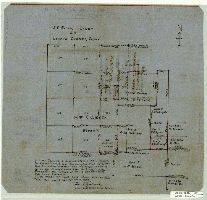 11160, Concho County Sketch File 35, General Map Collection