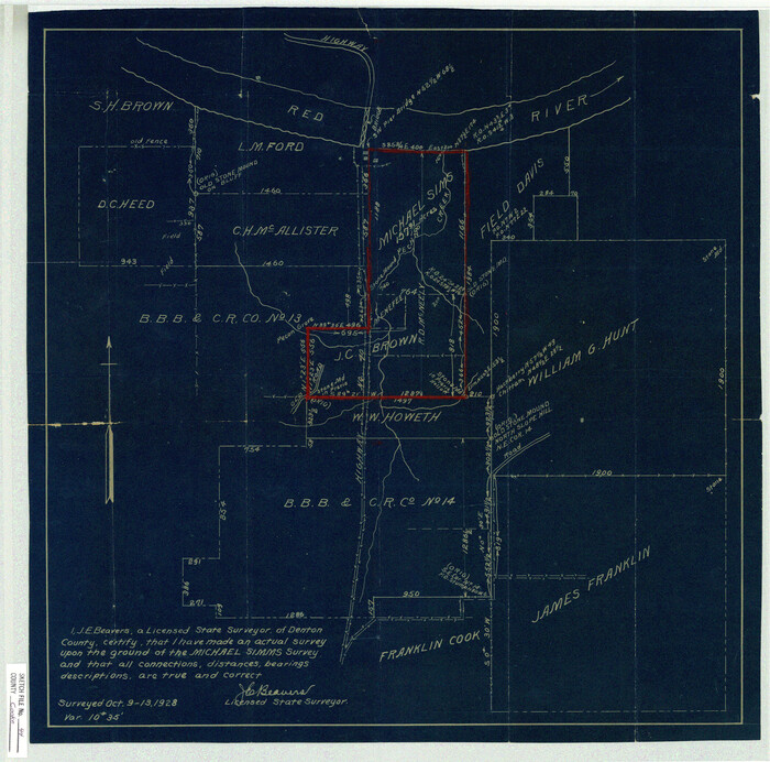 11178, Cooke County Sketch File 44, General Map Collection