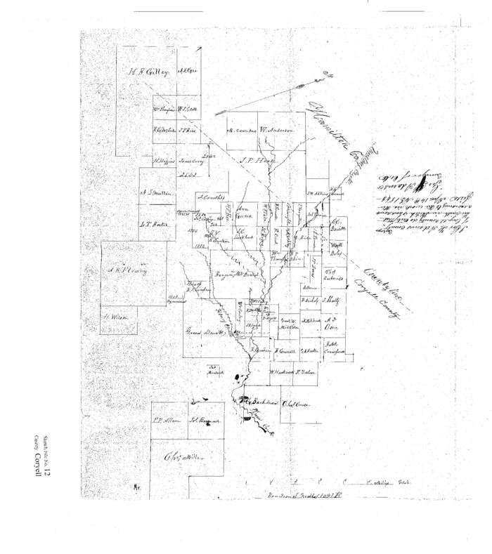 11181, Coryell County Sketch File 12, General Map Collection