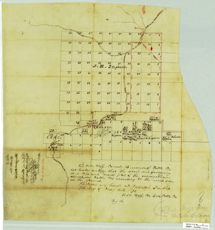 11191, Cottle County Sketch File 7, General Map Collection