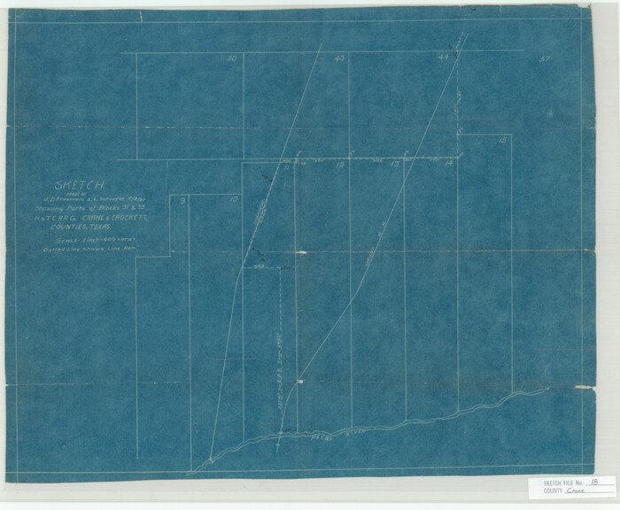 11210, Crane County Sketch File 18, General Map Collection