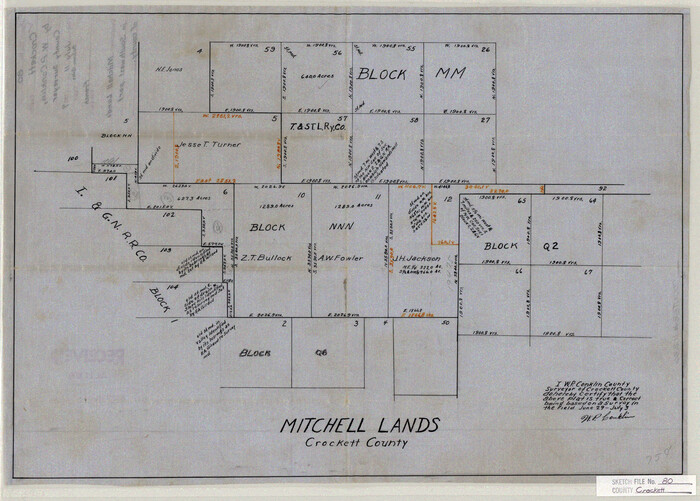 11236, Crockett County Sketch File 80, General Map Collection