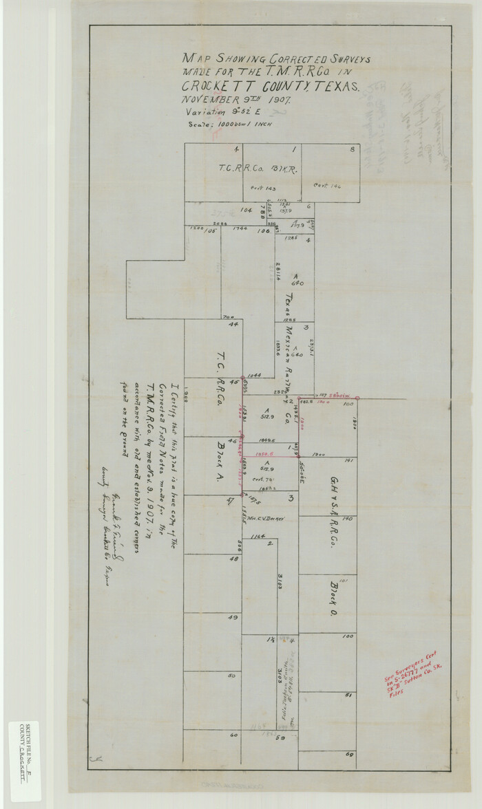 11240, Crockett County Sketch File F, General Map Collection