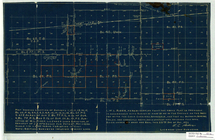 11264, Culberson County Sketch File 10a, General Map Collection