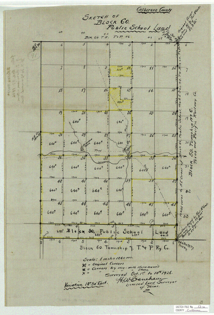 11265, Culberson County Sketch File 13a, General Map Collection