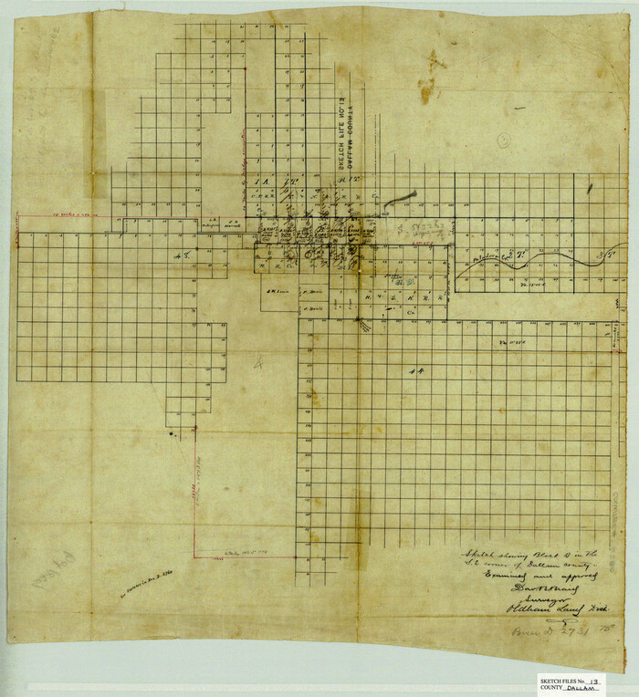 11280, Dallam County Sketch File 13, General Map Collection