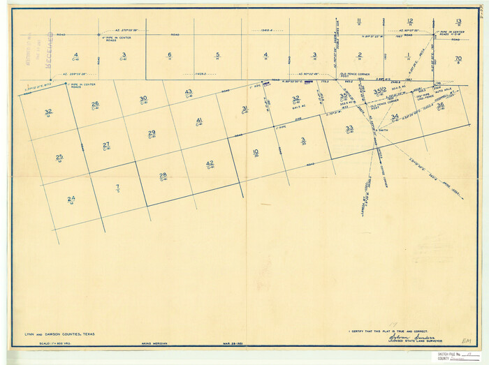 11295, Dawson County Sketch File 19, General Map Collection