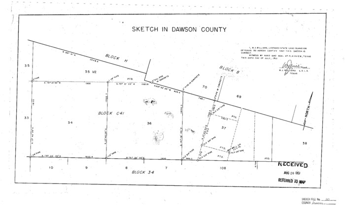 11296, Dawson County Sketch File 20, General Map Collection