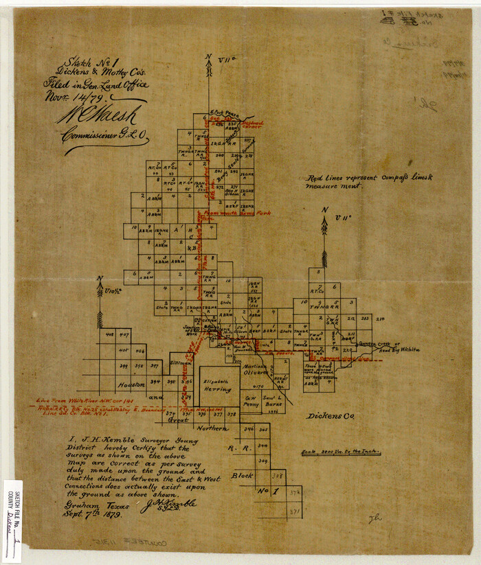 11315, Dickens County Sketch File 1, General Map Collection