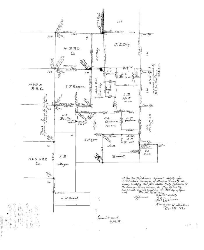 11332, Dickens County Sketch File G1, General Map Collection