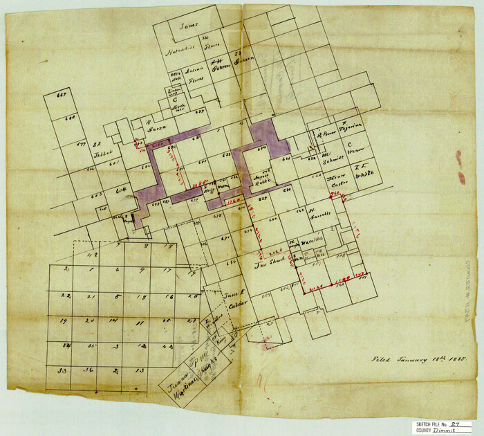 11349, Dimmit County Sketch File 27, General Map Collection