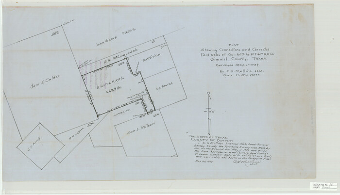 11360, Dimmit County Sketch File 56, General Map Collection