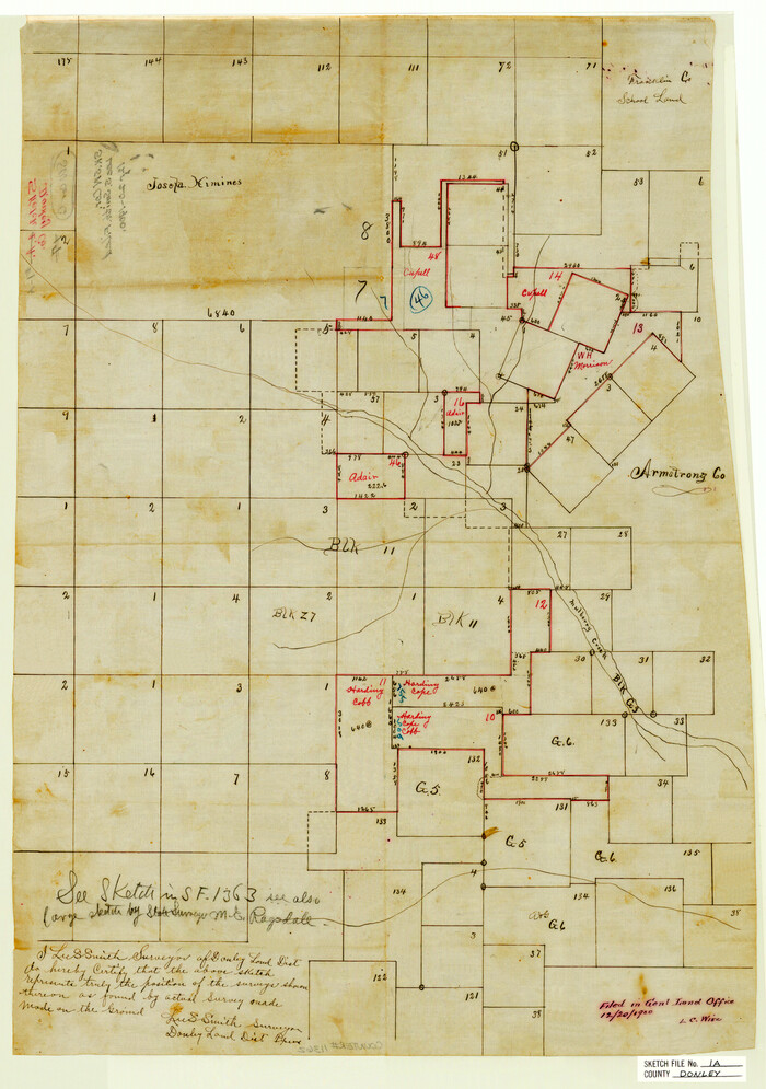 11362, Donley County Sketch File 1a, General Map Collection