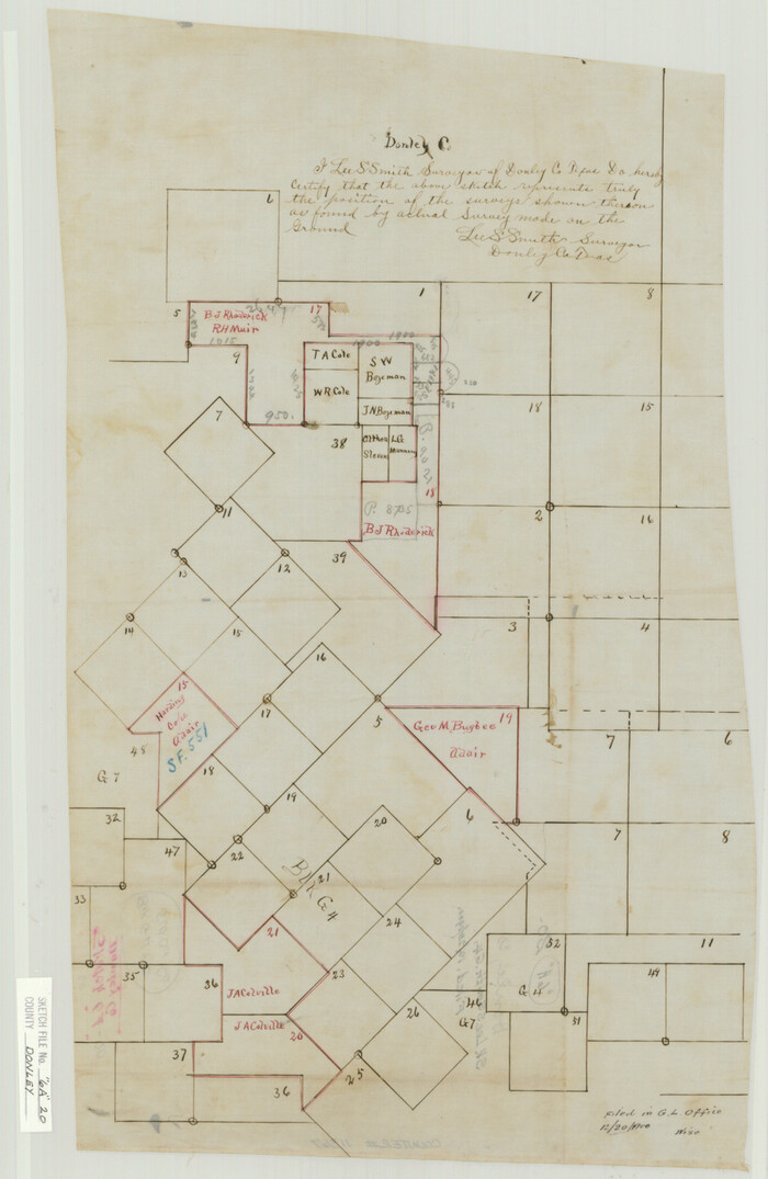 11367, Donley County Sketch File 20 (6a), General Map Collection