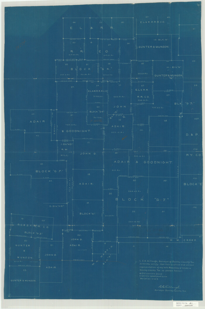 11371, Donley County Sketch File B1, General Map Collection