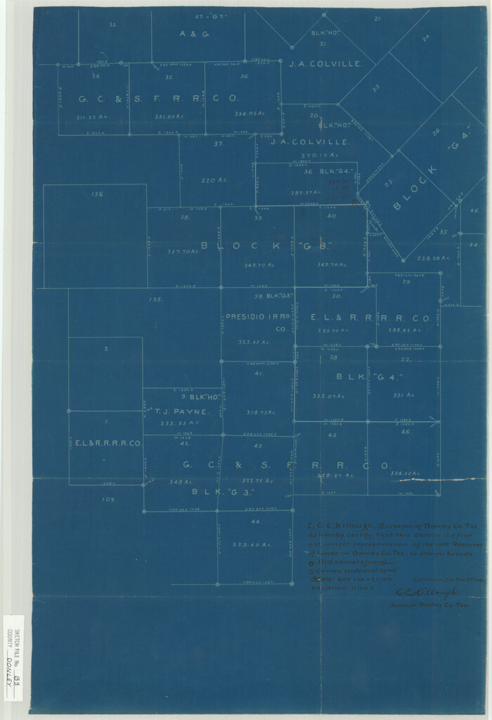 11373, Donley County Sketch File B3, General Map Collection