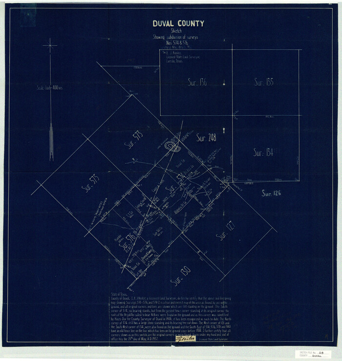 11387, Duval County Sketch File 28, General Map Collection